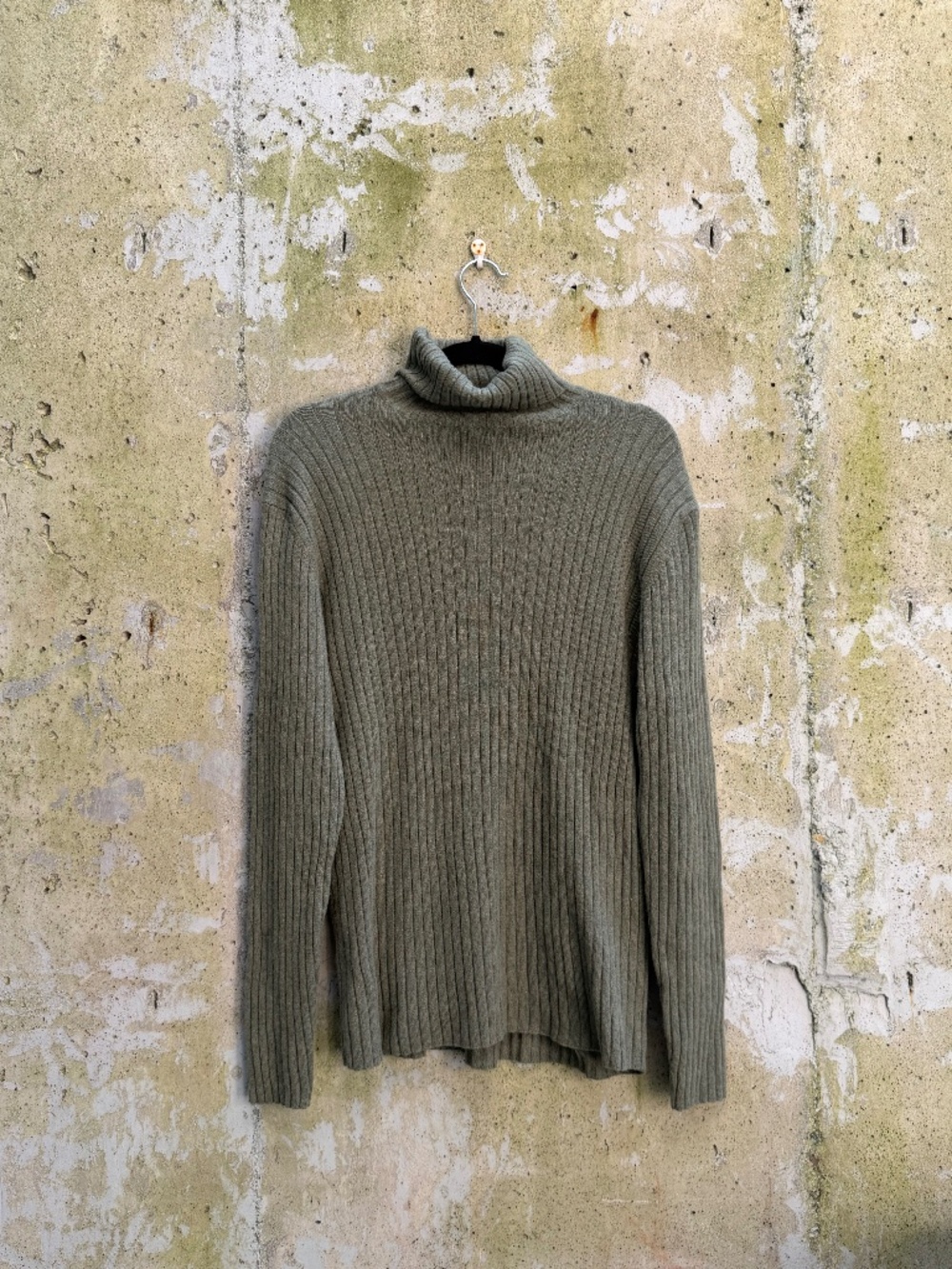 Vintage Holt Renfrew Cashmere Turtleneck Sweater, Olive, Large